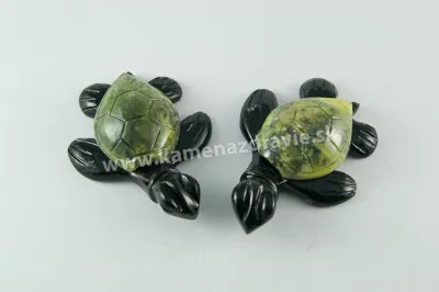 Serpentinit korytnačka čierna 4cm