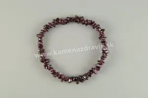 Granát - sekaný náramok gumičkový - balenie 5ks