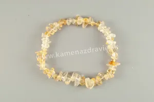 Citrín - sekaný náramok gumičkový