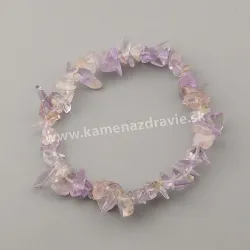 Ametrín - sekaný náramok gumičkový