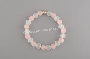 Guličkový náramok - krištáľ, ruženín
