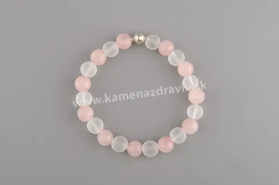 Guličkový náramok - krištáľ, ruženín