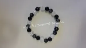 Guličkový ráramok - Krištáľ,Obsidián vločkový,Ónyx