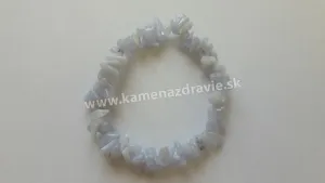 Chalcedón - sekaný náramok gumičkový