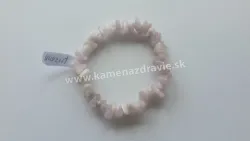 Kunzit - sekaný náramok gumičkový
