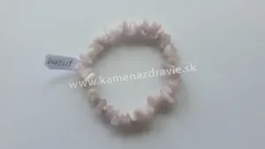 Kunzit - sekaný náramok gumičkový