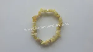 Opál medový - sekaný náramok gumičkový
