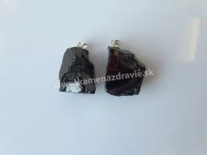 Šungit - prívesok Ag